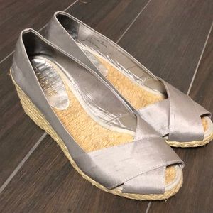 Silver Espadrilles... Ralph Lauren